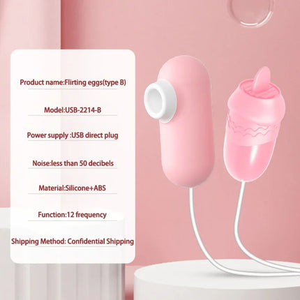 Body Safe Silicone Clitoral Sucker – 2 in 1 Air Pulse G Spot Vibrator for Women, Rechargeable Adult Sex Toy with 10 Speeds