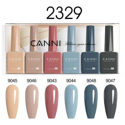 6pcs/kit CANNI TPO FREE HEMA FREE Halloween Nails Color Set Dark Red Semi Permanent Soak off UV LED Gel Varnish Christmas Gift