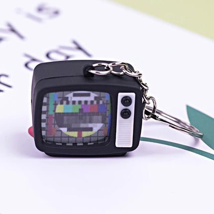 Mini TV Keychain Horror Atmosphere Mini TV Keychain Pendant Simulation TV Pendant Bag Pendant