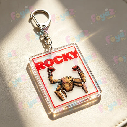 Rocky Amaze Amaze Keychains for Accessories Bag Charm Project Hail Mary Mission Crest Keyrings Jewelry Fans Gifts