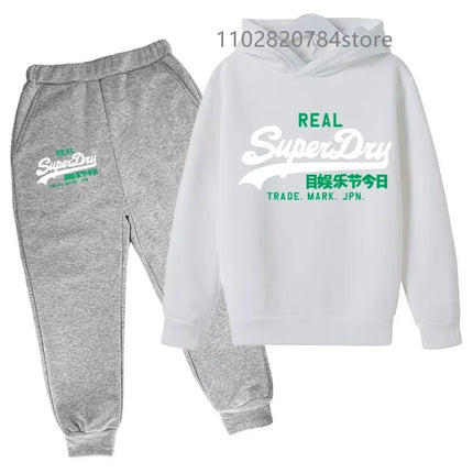 Kids Autumn Spring Trend Casual Tracksuits 3-14 Years Boys and Girls Hoodie+Pants 2pcs Suits Children Daily Clothes Sets