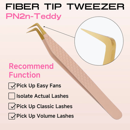 Fiber Tip Lash Extension Tweezer, Titanium Black Eyelash Nano Tip Tweezer for Lash Tech Supplier
