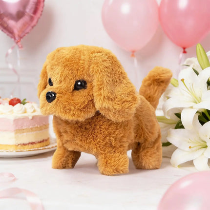 New Electric Realistic Plush Simulation Smart Dog Children Toy Can Walking And Call Electric Plush Robot Pet Dogs For Boys Girls
