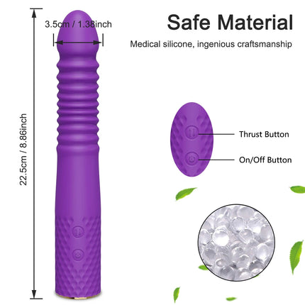 Automatic Telescopic Thrusting Realistic Dildo Vibrator for Women G Spot Clitoral Anal Stimulation Sex Machine Sex Toys Adult 18