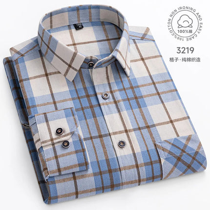 11XL Fits 160 KG Men's Flannel Shirts Long Sleeve Big and Tall 100 Cotton Men's Plaid Flannel Shirts Long Sleeve with Pockets