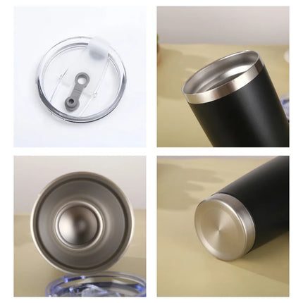 20oz/590ML Thermo Cafe Coffee Mug Car Thermos Mug Leakproof Travel Thermo Cup for Tea Double Stainless Steel Hot and Cold Cup