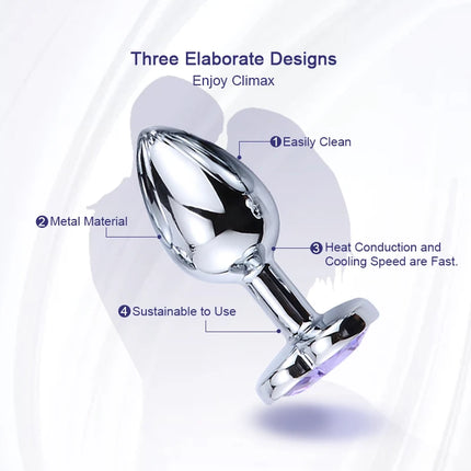 S/M/L Anal Plug Metal Adult Sex Toys For Women Men Crystal Erotic Bullet Butt Plug Stimulator Prostate Massager Intimate Goods