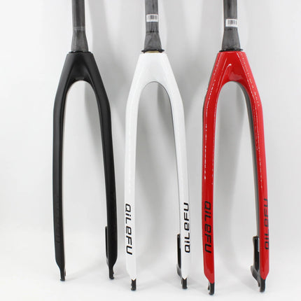 Brand new QILEFU 26&27.5&29 inch Mountain bicycle full carbon bike disc brake tapered tube front fork hard MTB 26/27.5/29er