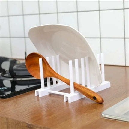 Plastic Dish Rack Kitchen Supplies Storage Draining Racks Removable Shelf Plate Pot Lid Rack Household Storage Organizer Gadgets
