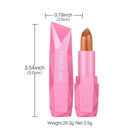 6 Colors Quicksand Golden Lipstick Fine Glitter Lipstick Moisturizing Silky Mermaid Aureate Long-Lasting Waterproof Lip Makeup