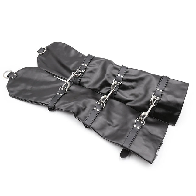 Thierry Women BDSM Arm Binders,Strict Leather Bondage Opera Gloves Harness Sleeves Lockable Restraints  for Fetish Sex Toys