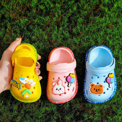 Summer Kids ShoesSandals Hole Children's Shoes Slippers Soft Anti-Skid Cartoon Design Hole Baby Shoes Sandy Beach For Boys Girls