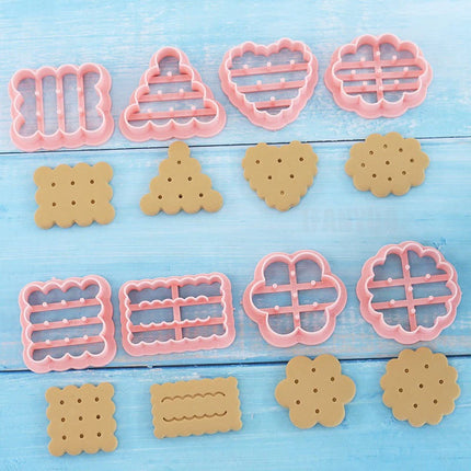 8pcs Cookie Molds Set Cookies Cutters Classic Retro Biscuit Mold Confectionery Biscuit Stamp Baking Party Pastry Baking Tools