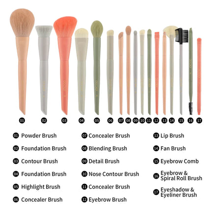Docolor Makeup Brush Set Professional 10-30pcs Eyeshadow Blush Synthetic Foundation Brush Powder Contour Cosmetic Tool For Women