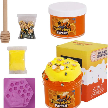 Honey Themed Food Butter Slime Set for Girls & Boys 8-12 Years Slime Party Gifts for Kids Sensory Toy Slime for Kids