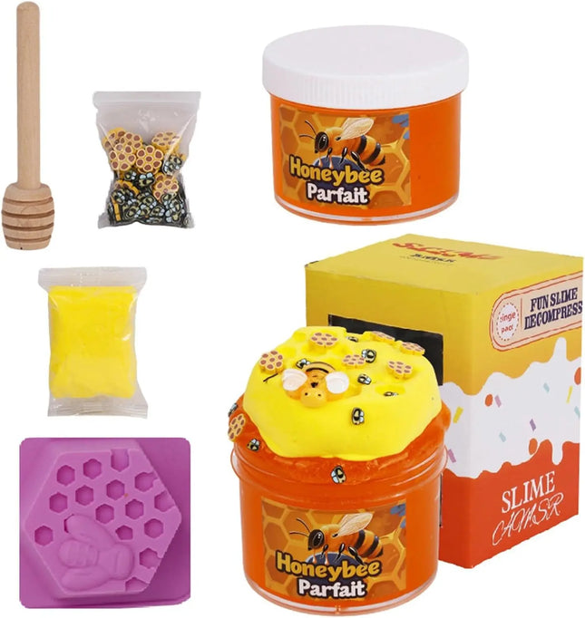 Honey Themed Food Butter Slime Set for Girls & Boys 8-12 Years Slime Party Gifts for Kids Sensory Toy Slime for Kids