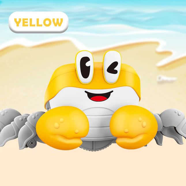 Cartoon Crab Toys for Kids, Electric Pets Musical Dancing Crab Toy Run Away Interactive Gifts for Toddler Baby