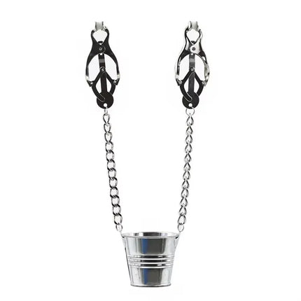 Labia Spreader Strap with Clamp Clip Onto Clitoris Spread Pussy Open Vagina Stimulator BDSM Bondage Nipple Sucker Sex Toys Slave