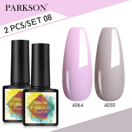 Parkson 2/3pcs Matte Top Coat Gel Nail Polish Kit Base Top Coat Set UV LED Nail Art Manicure Polish Primer Soak Off Nail Gel Set