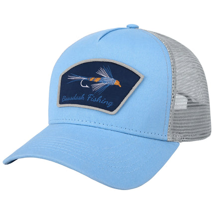BASSDASH Trucker Hat Embroidered Patch Adjustable Baseball Cap Mesh Back Fishing Hat