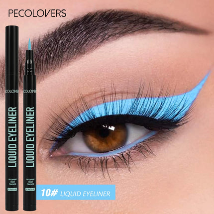 1PC Matte Waterproof Liquid Eyeliner - Green/Blue/Red/Purple, Quick Drying, Gentle Texture, Long-lasting, Fine Tip, Waterproof