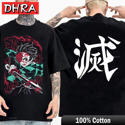 Demon Slayer T Shirt Nezuko Tshirt Women Kimetsu No Yaiba Top Tees Japanese Anime Tanjirou Kamado Tops Manga Harajuku T-shirt