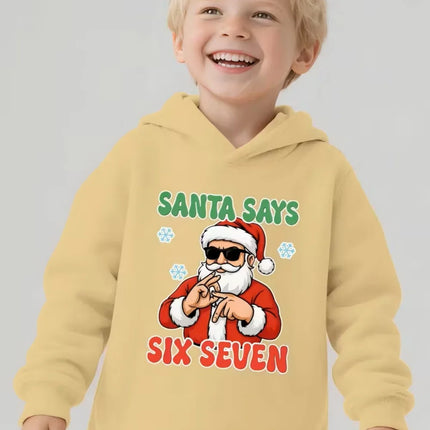 Funny Six Seven 6 7 Meme Hoodie for Kids Chaotic Humor Y2k Game Saying Tee Christmas Gift Boys Tops Fashion Children's Clothing