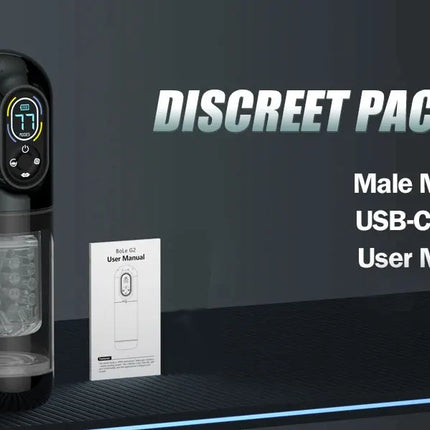 New LCD Automatic Male Mastubator Penis Pump With 7 Vibrating Rotating Thrusting & Licking Modes Pocket Pussy Sex Toys for Men