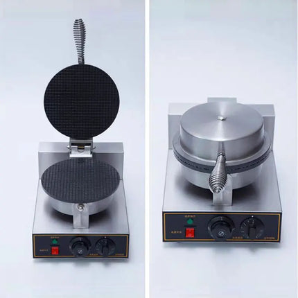 Commercial Electric Ice Cream Waffle Cone Maker Non Stick Waffle Cone Machine Big Power Waffle Iron Plate Cake Oven