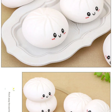 Giant Dumpling Squeeze Toy for Anxiety Relief Soft Steamed Stuffed Bun Simulation Food Fidget Decompression Dough Toy