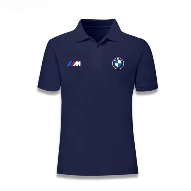 BMW 2025 Summer Men's and Women POLO Shirts Car Club Motorcycle Car Fans Lapel Work Short Sleeve Racing Off-Road Riding T-Shirt