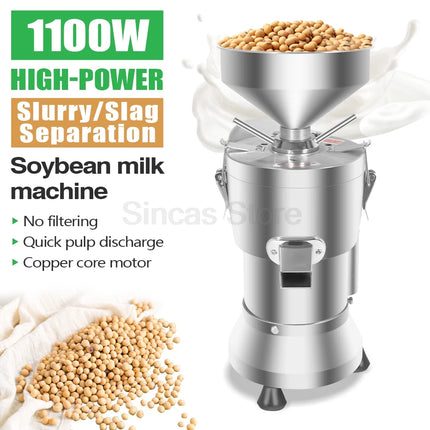 Tofu Processing Machinery Latest Version Soy Milk Pulp Residue Separation Machine Commercial Soybean Milk Maker Soybean Grinder