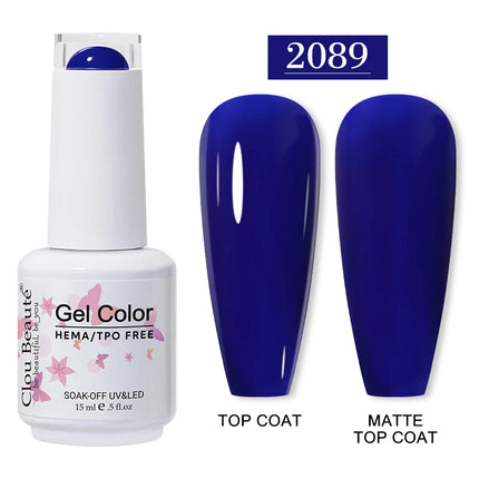 Clou Beaute 15ml HEMA TPO FREE Gel Nail Polish Vernis Semi Permanent UV Nail Art Varnish Lakiery Hybrydowe Manicure Gel Polish