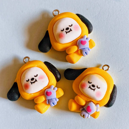 10PCs Cute Animal Cartoon Koala Resin Charms for jewelry making Pendant Small Character Mum Gifts Earring Necklace Accessories
