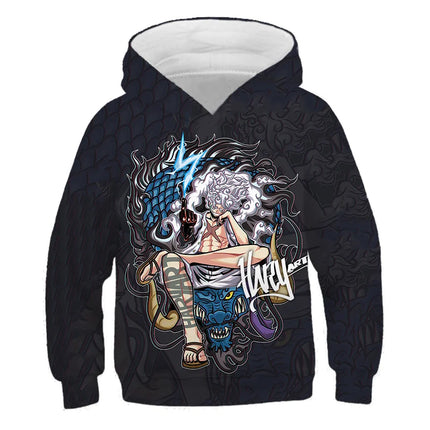 One Piece Kids Hoodie Sweatshirt One Piece Boys Girls 3D Printing Sport Sweater Cosplay Costume Children Pullovers Tops