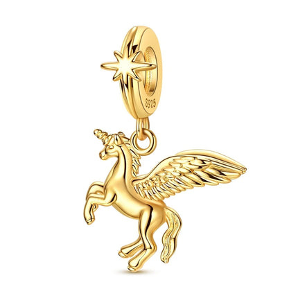 Gold Color Charms 925 Sterling Silver Original Golden Safety Chain Round Spacer Clip Charm DIY Jewelry For Women Bracelet Gift