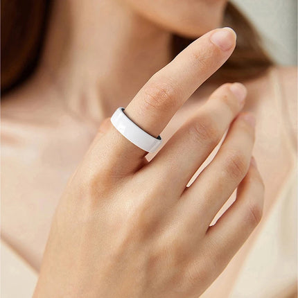 R12 Smart Ring with Charging Case ceramic ring Waterproof Women Health Ring Heart Rate Sleep Monitor Gesture Control SmartRing