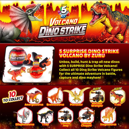 ZURU 5 Surprise Dino  Series 3 Strike Hunt Smashers Vs Aliens Mix Match Smashers All Styles in The Zuru Dinosaur Blind Box Toys