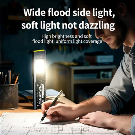 Powerful Mini COB LED Keychain Flashlight USB C Rechargeable Hanging Work Light 550LM Waterproof Camping Walking Pocket Lamp