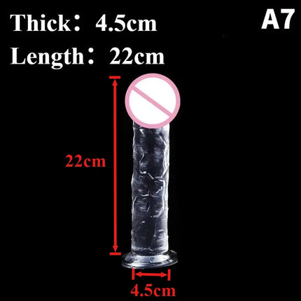 【AD】7 Sizes Dildo With Suction Cup Huge Jelly Dildos Sex Toys For Woman Men Fake Dick Big Penis Anal Butt Plug Sex Shop 18+