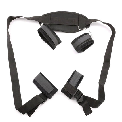 BDSM bondage handcuff foot cuffs Fetish collar Sling back Strap On Sex Toys for Couples Hogtie Unlock New Restraint Experiences