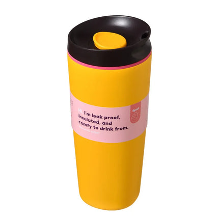 Simple Stainless Steel Vacuum Flasks Mug Insulated Coffee Cup Leakproof Lid Travel Silent Base Thermos Cups Thermal Water Bottle