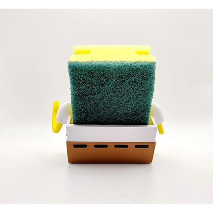 Wall Mounted Kitchen Sink Organizer, Drainage Storage Rack for Sponge, Brush, Soap & Dishwashing Accessories