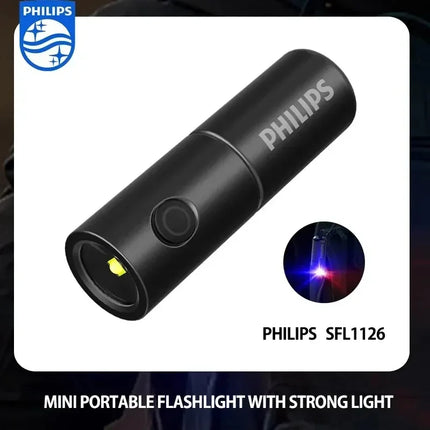 Philips 2025 New SFL1126 Flashlight Small Flashlight Led Portable Flashlight EDC With 4 Lighting Modes For Self Defense Camping