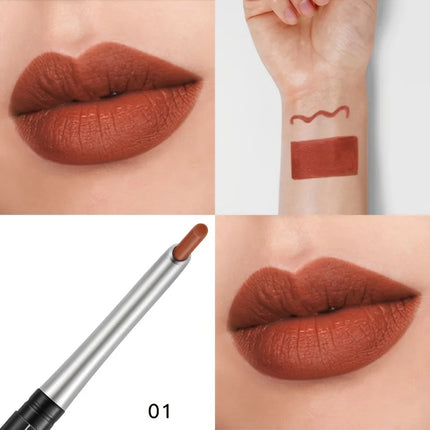 Waterproof Sweatproof Matte Lipliner, Red Lip Contour Pencil, Long Lasting Tint Lipstick, Non Stick Cup Makeup