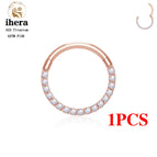 1PCS Rose Gold Color 1 / China Mainland / 18G 1.0x6mm