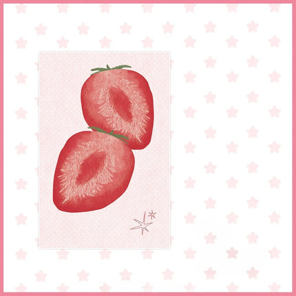 Strawberry Memo Pads Korean Style M5 Scrapbook Paper Journal Ins Tomato Notepad Grid Base Paper Decor Supplies