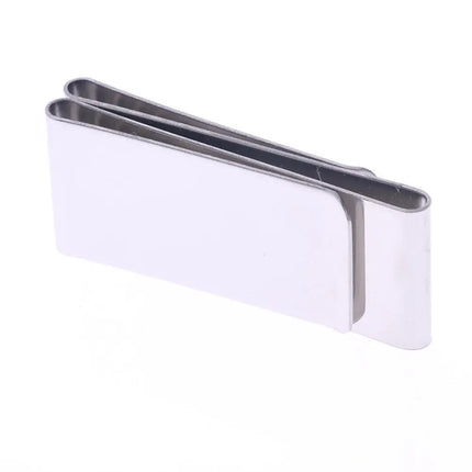 Stainless Steel Double Sided Metal Money Clips High Quality Men Women Simple Silver Dollar Cash Clamp Credit Card Holder Wallets