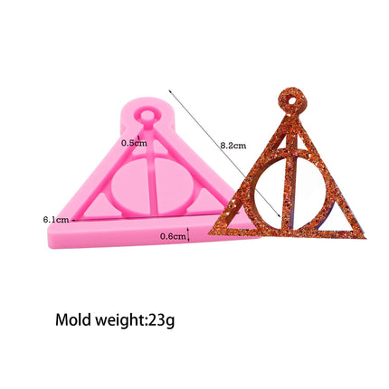 1pc Resin Magic Series Epoxy Keychain Silicone Molds Casting, DIY Fondant Cake Chocolate Mould