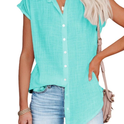 Summer Solid Cotton Linen Shirt Women's Clothing Casual Short Sleeve Tops Tee Ladies T-Shirts Blusas Thin Loose T Shirt Woman